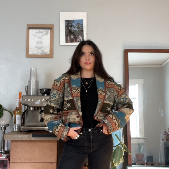 Vintage southwestern quilted jacket - Picture 2 of 4